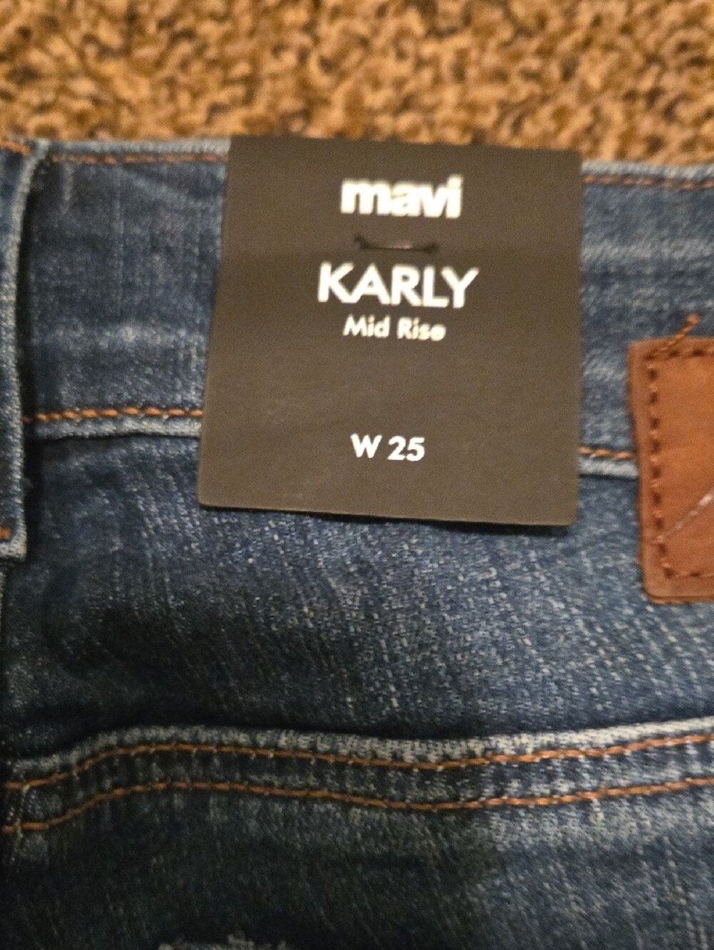 Mavi Medium Blue Rolled Cuff Denim Bermuda Shorts - Picture 9 of 10